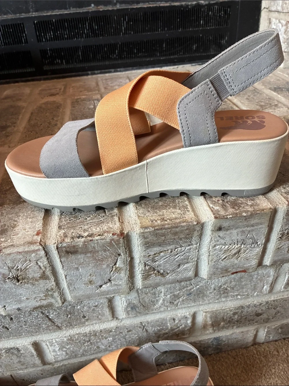 Sorel Women's Cameron Flatform Slingback Sandals—like new